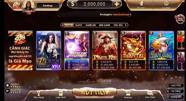 Kho game casino phong phú